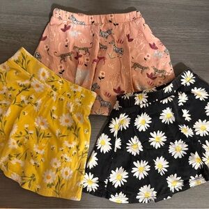 The Children's Place Pink, Yellow, and Black Skirt Trio
